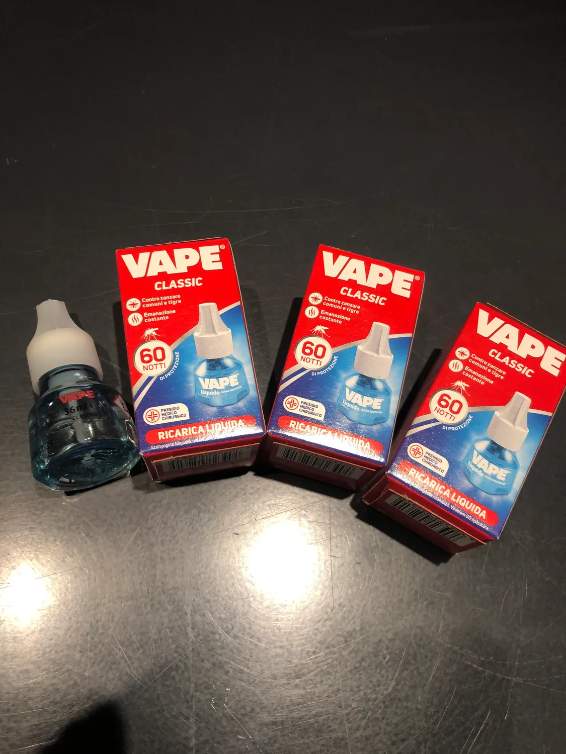 Vape Classic ricarica liquida antizanzare 4 pezzi profumo classico