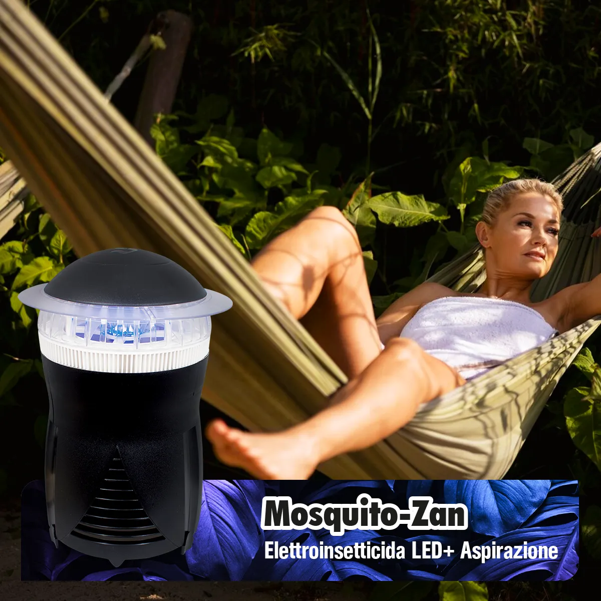 Piccio-NO! Mosquito-Zan elettroinsetticida LED aspirazione 500 mq
