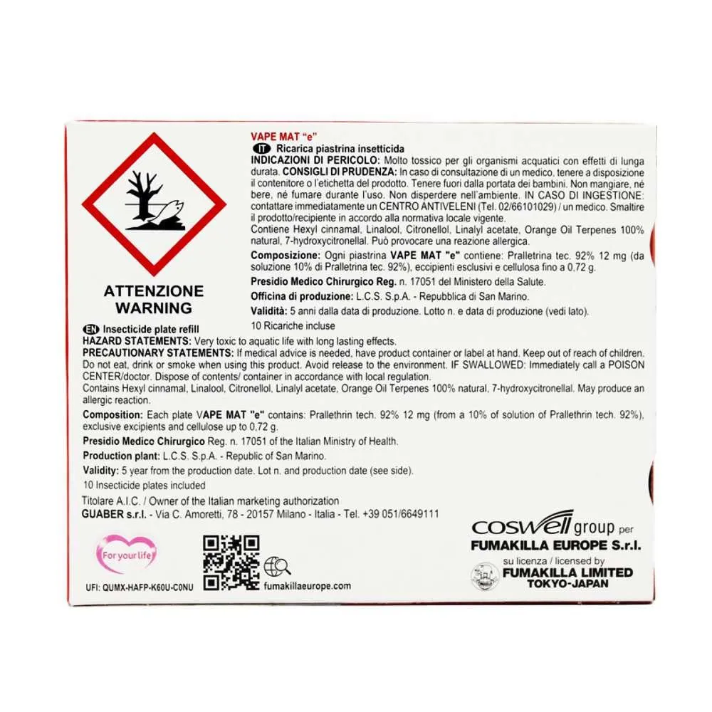 Moss Vape elettroemanatore filo + 10 piastrine