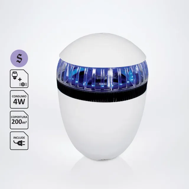 Sandokan Mosquit-Over elettroinsetticida LED 200mq aspirazione