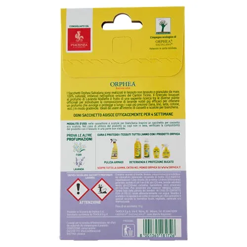 Orphea Salvalana Sacchetti lavanda 3 pezzi cassetti