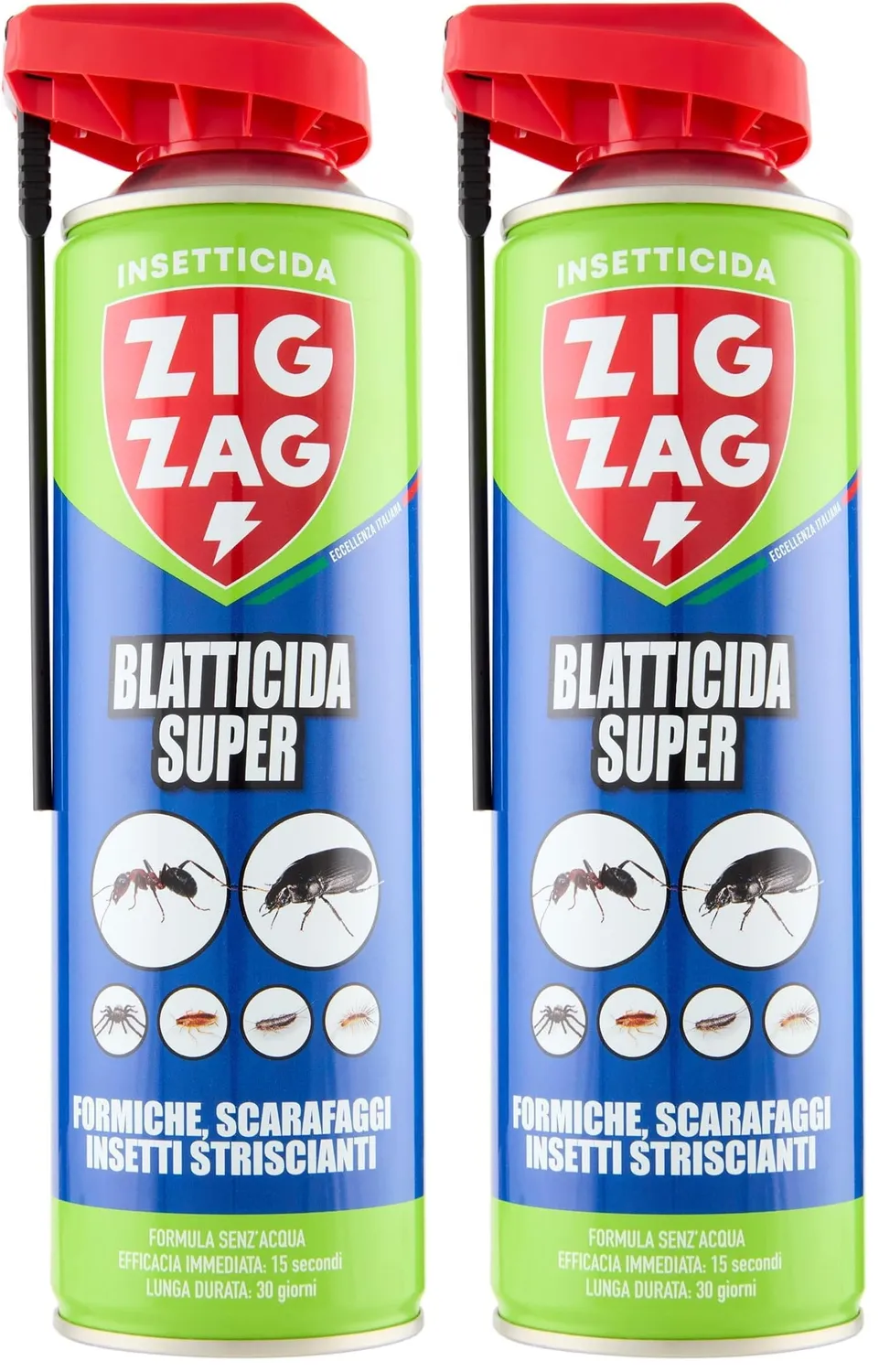 ZigZag Formiche e Scarafaggi Insetticida Spray 500 ml Doppia Erogazione