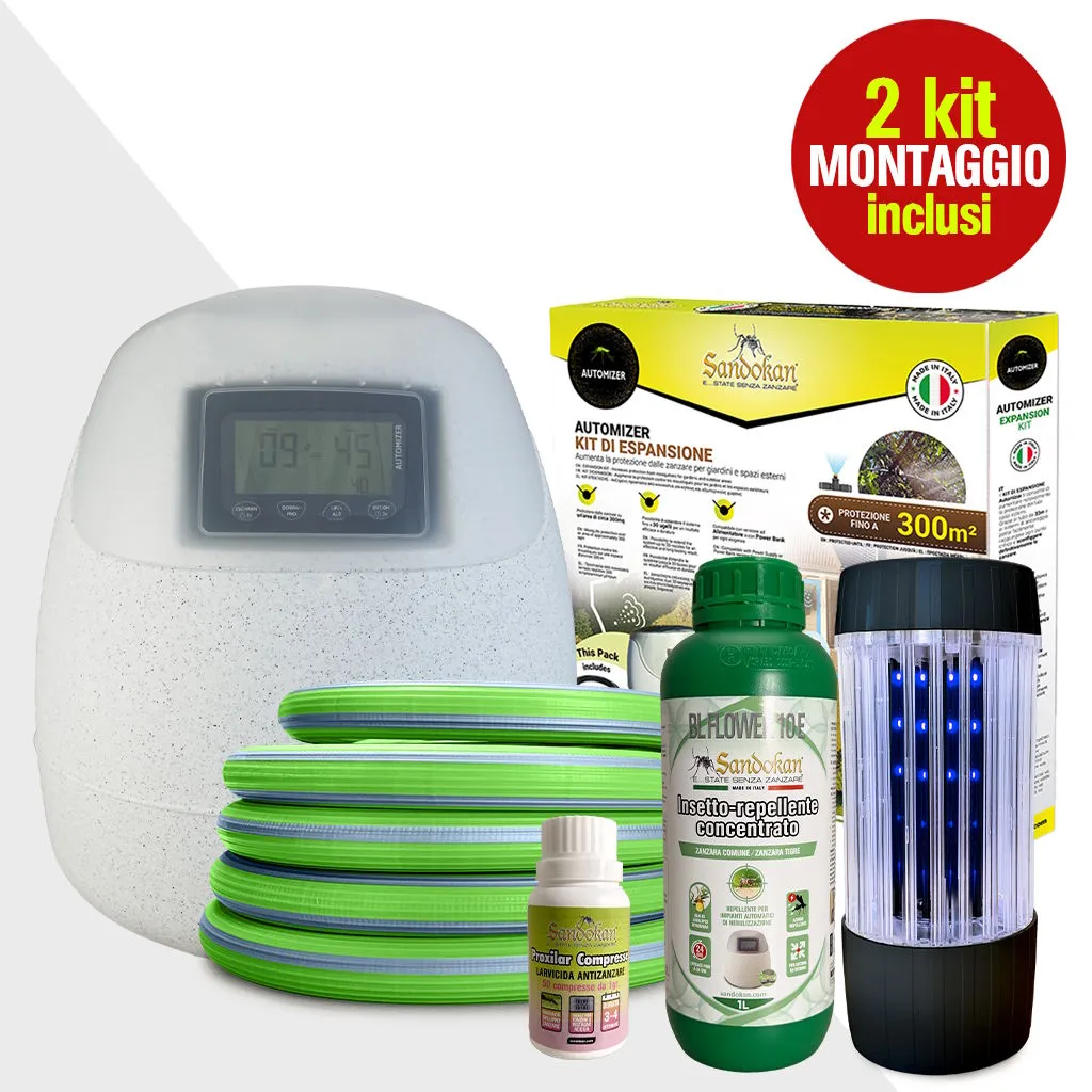 Sandokan Automizer kit antizanzare 400 mq con repellente