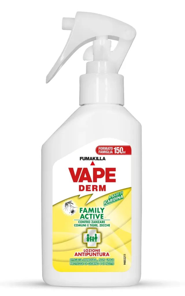 Vape Family Active lozione antizanzare 150ml icaridina