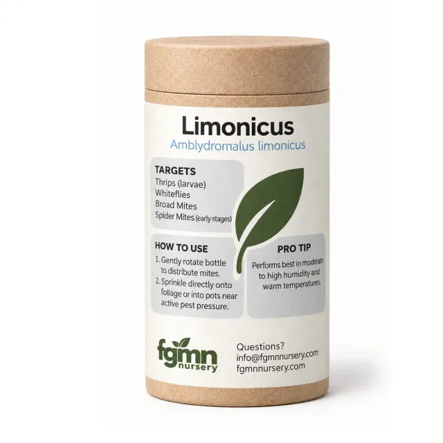 FGMN Nursery Amblydromalus limonicus acari predatori 25 piante
