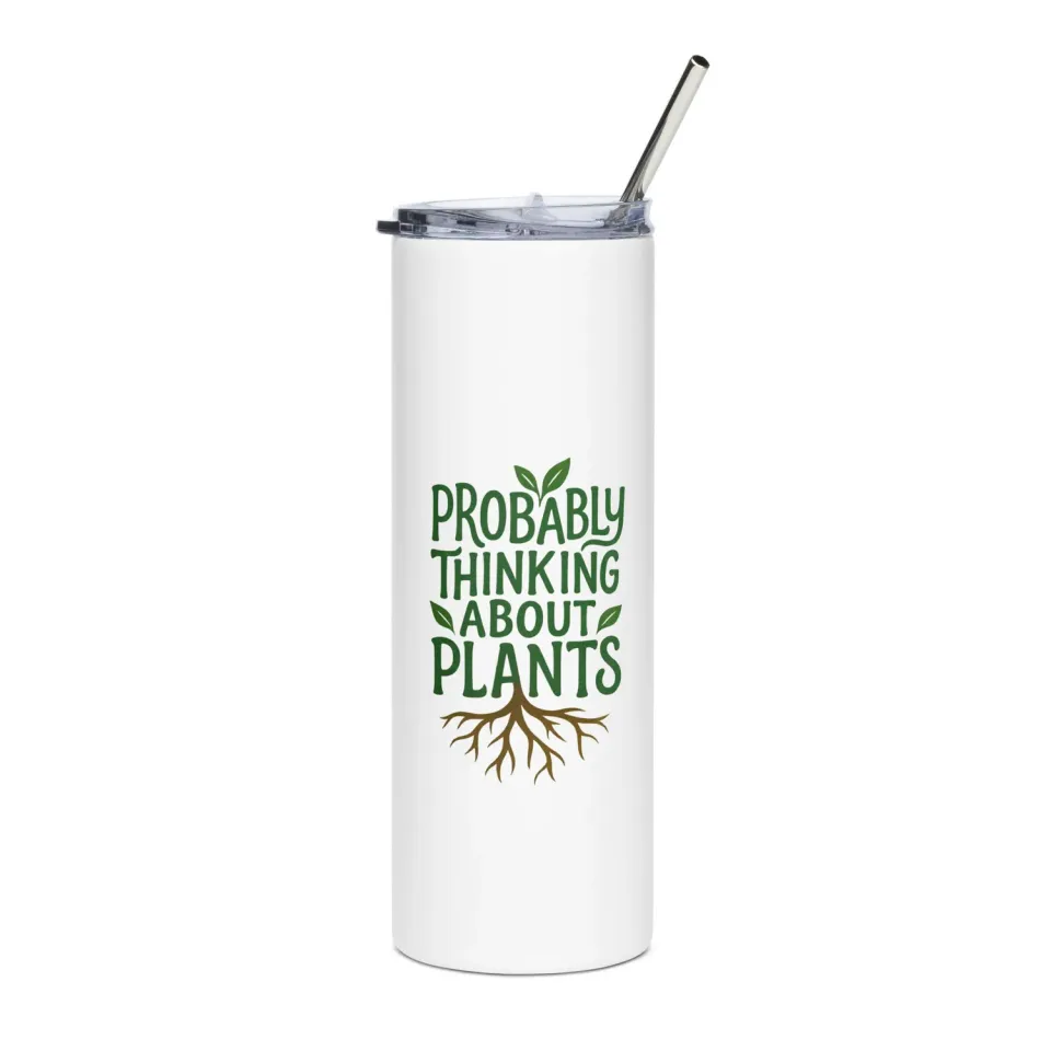 FGMN Probably Thinking About Plants tumbler acciaio 600 ml