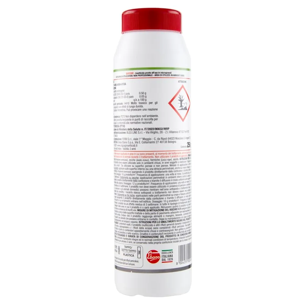 ZigZag Insetticida microgranulare blatte formiche zecche 250 g