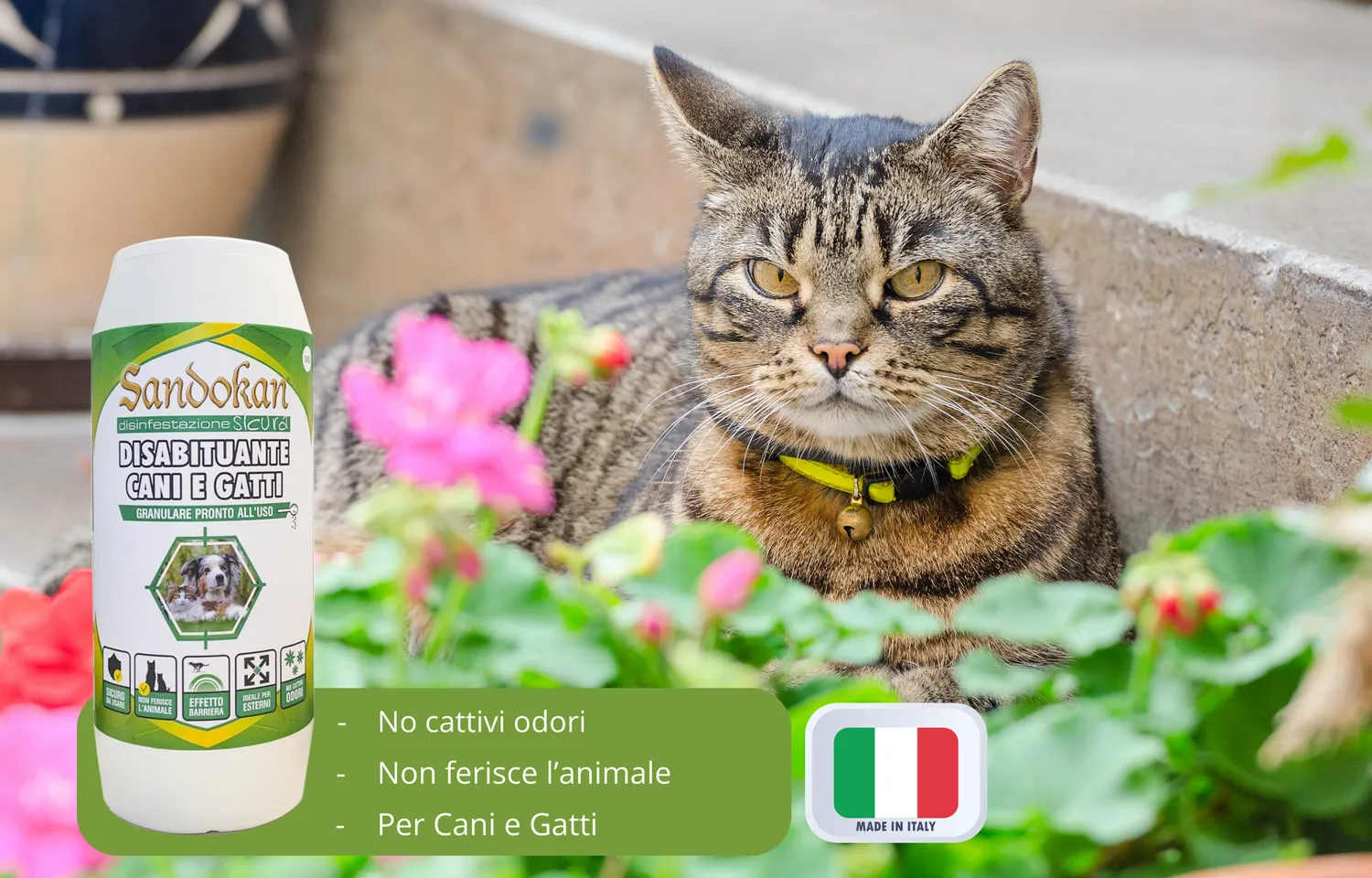 Sandokan Disabituante Cani e Gatti Granulare Naturale
