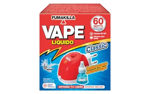 Vape Elettroemanatore Liquido Classic 60 notti con ricarica