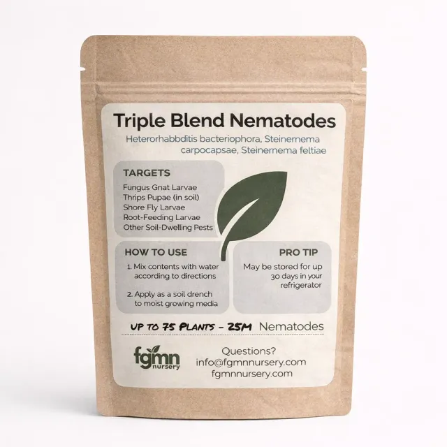 FGMN Nursery Triple Blend Nematodi Terreno Piante Multi Parassiti