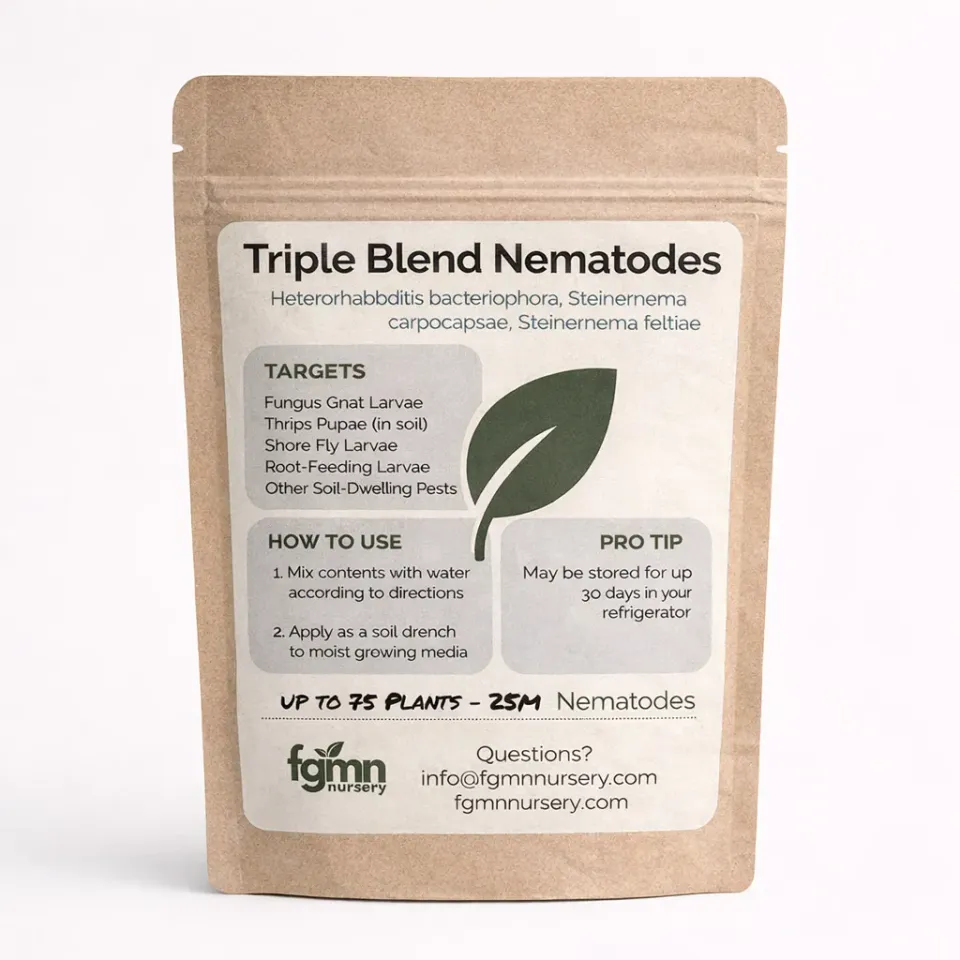 FGMN Nursery Triple Blend Nematodi Terreno Piante Multi Parassiti