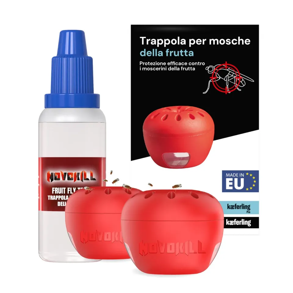 Novokill trappola moscerini frutta 2 pezzi + esca 30 ml