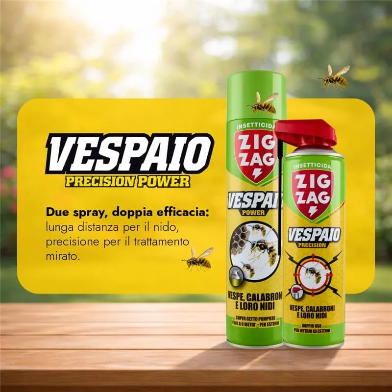 ZigZag Vespaio kit spray antivespe 2 pezzi getto 6 metri