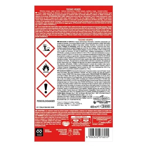Vape Spray Insetticida Vespe Zanzare 2 Pezzi