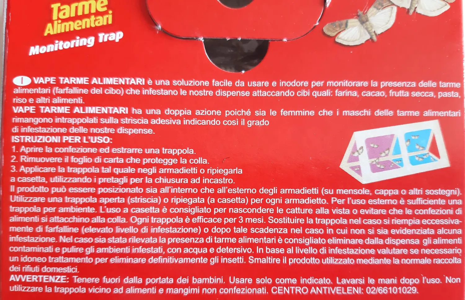 Vape Tarme Alimentari trappole 3 pezzi efficaci 3 mesi