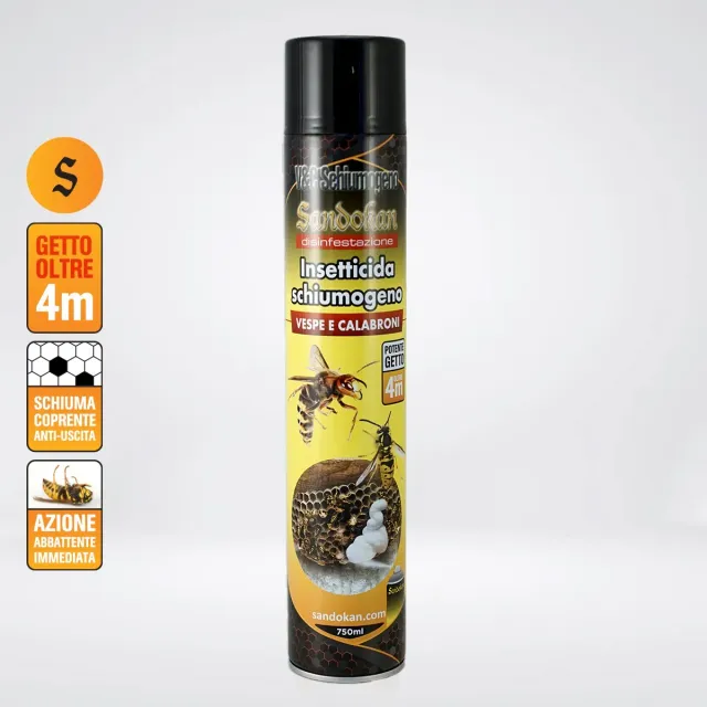 Piccio-NO! Sandokan insetticida schiumogeno vespe 750ml