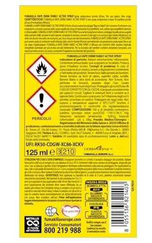 Vape Derm Family Active Spray Antipuntura Icaridina 125 ml