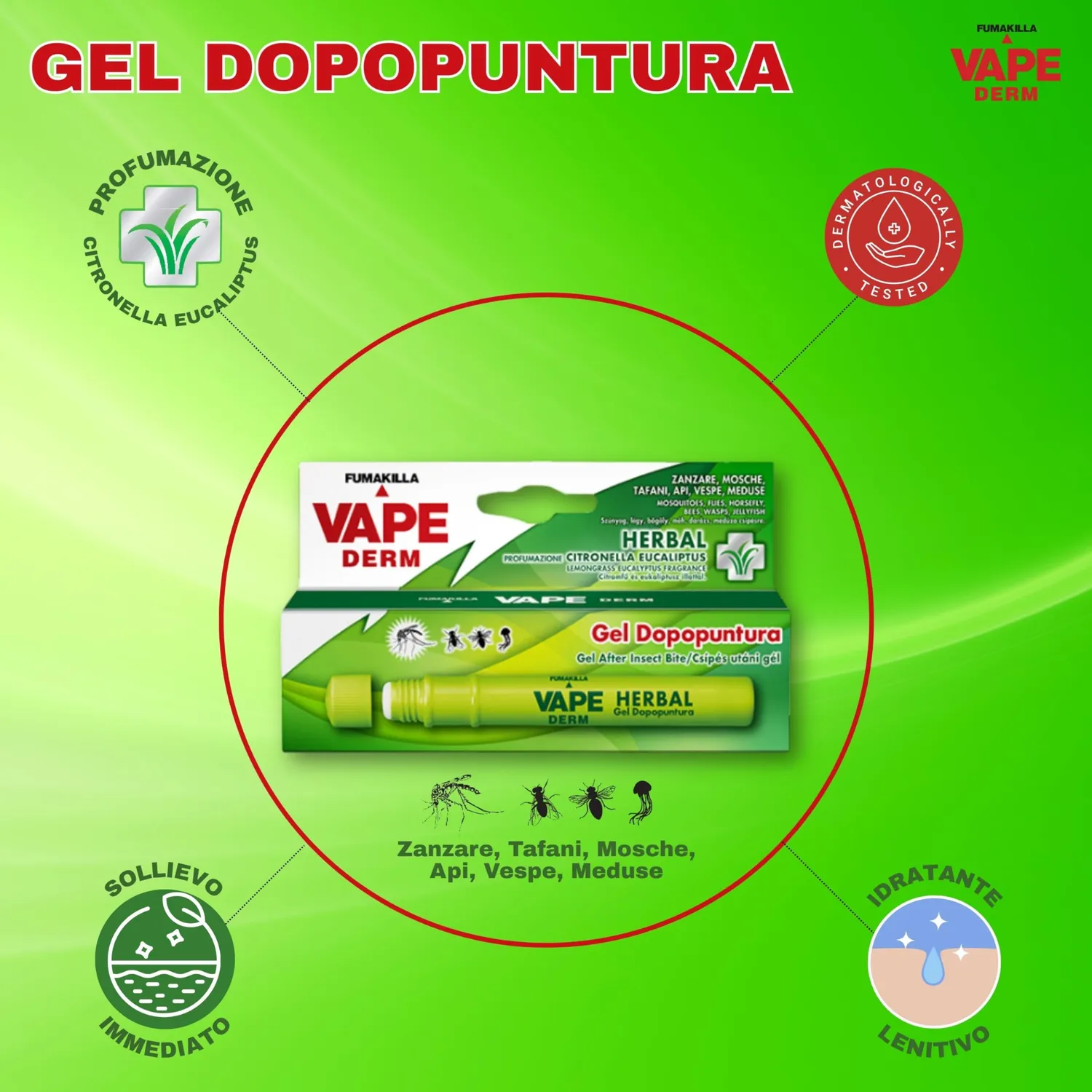 Moss Vape Derm Herbal penna dopopuntura 10 ml lenitiva