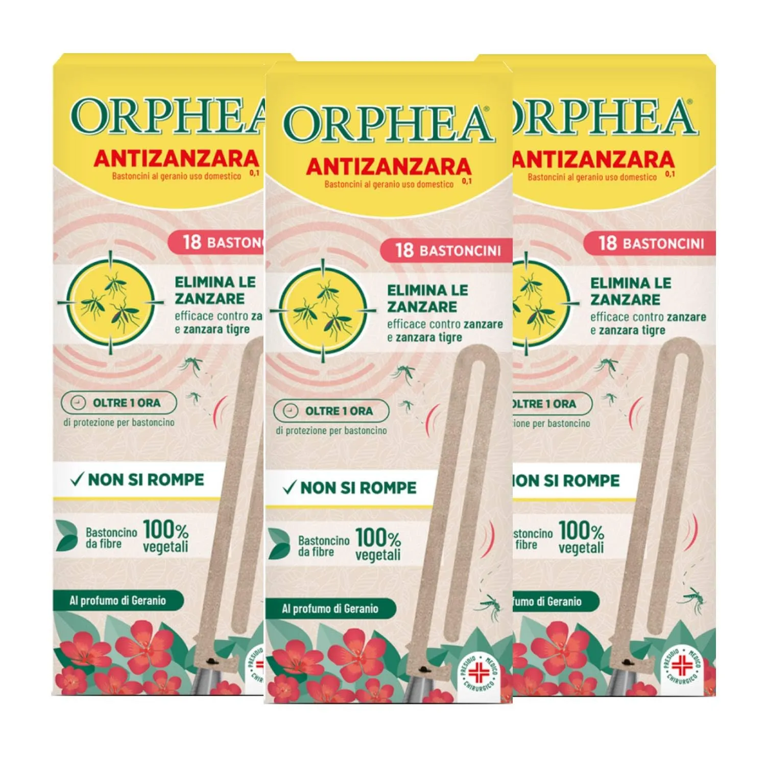 Orphea Bastoncini Geranio Antizanzare 18 pz