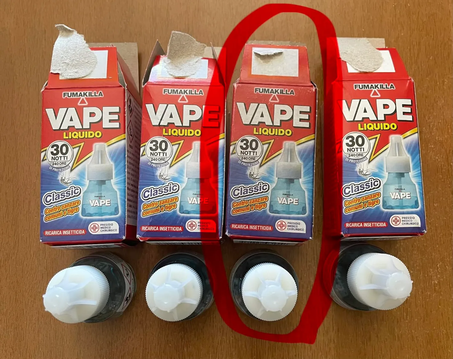 Vape Classic ricarica liquida 15ml 30 notti 240 ore