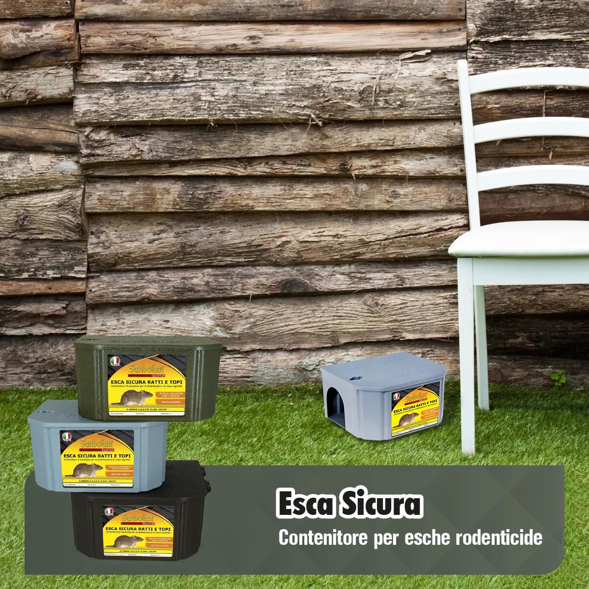 Sandokan Esca Sicura contenitore esca topicida con chiave