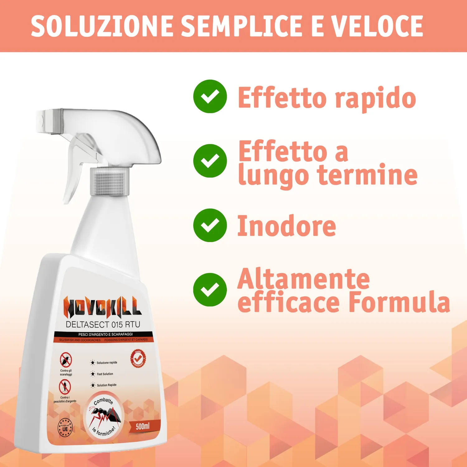 Novokill Deltasect spray scarafaggi formiche 500 ml