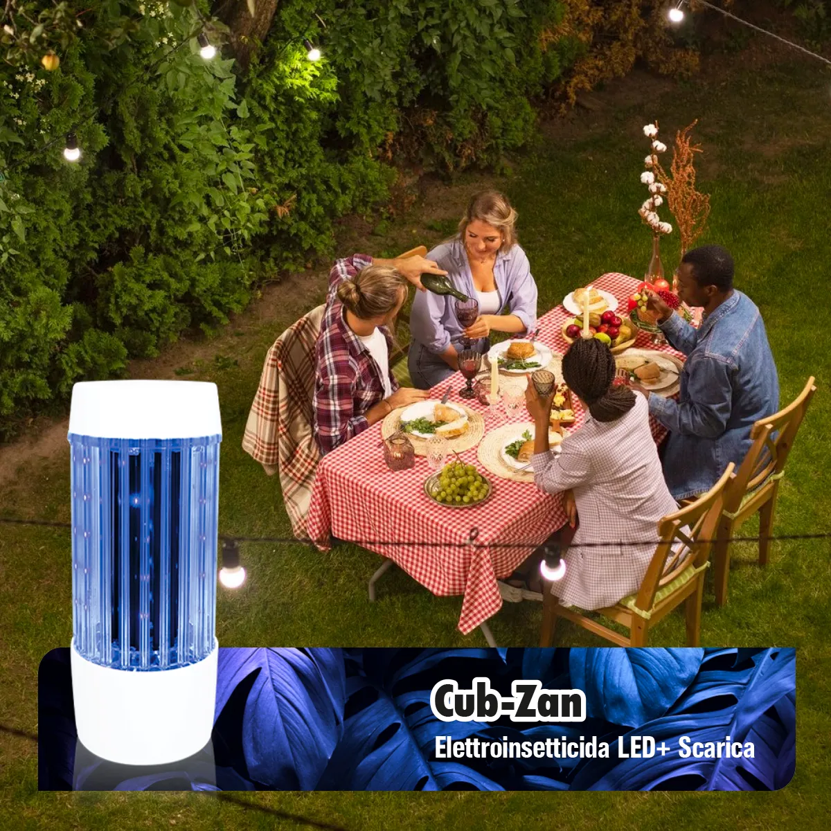 Sandokan CUB-ZAN elettroinsetticida LED 60 mq