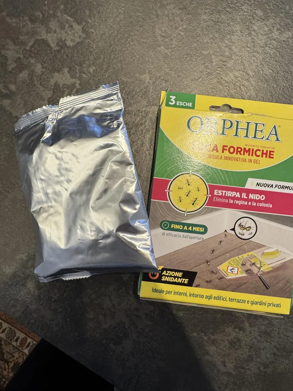 Orphea Esca Formiche gel 3 pezzi efficacia 4 mesi