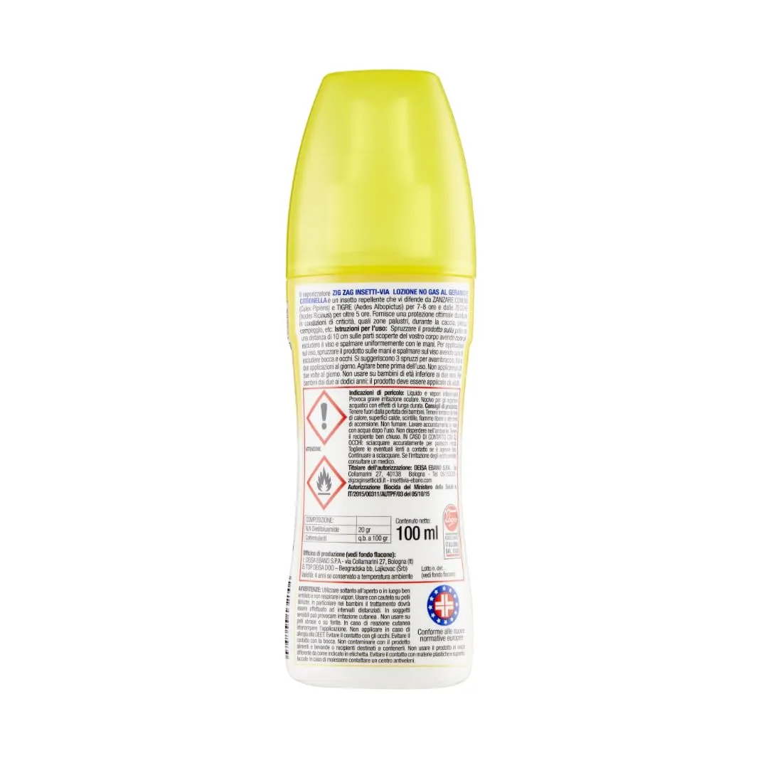 ZigZag Lozione Antizanzare Geranio Citronella 100 ml