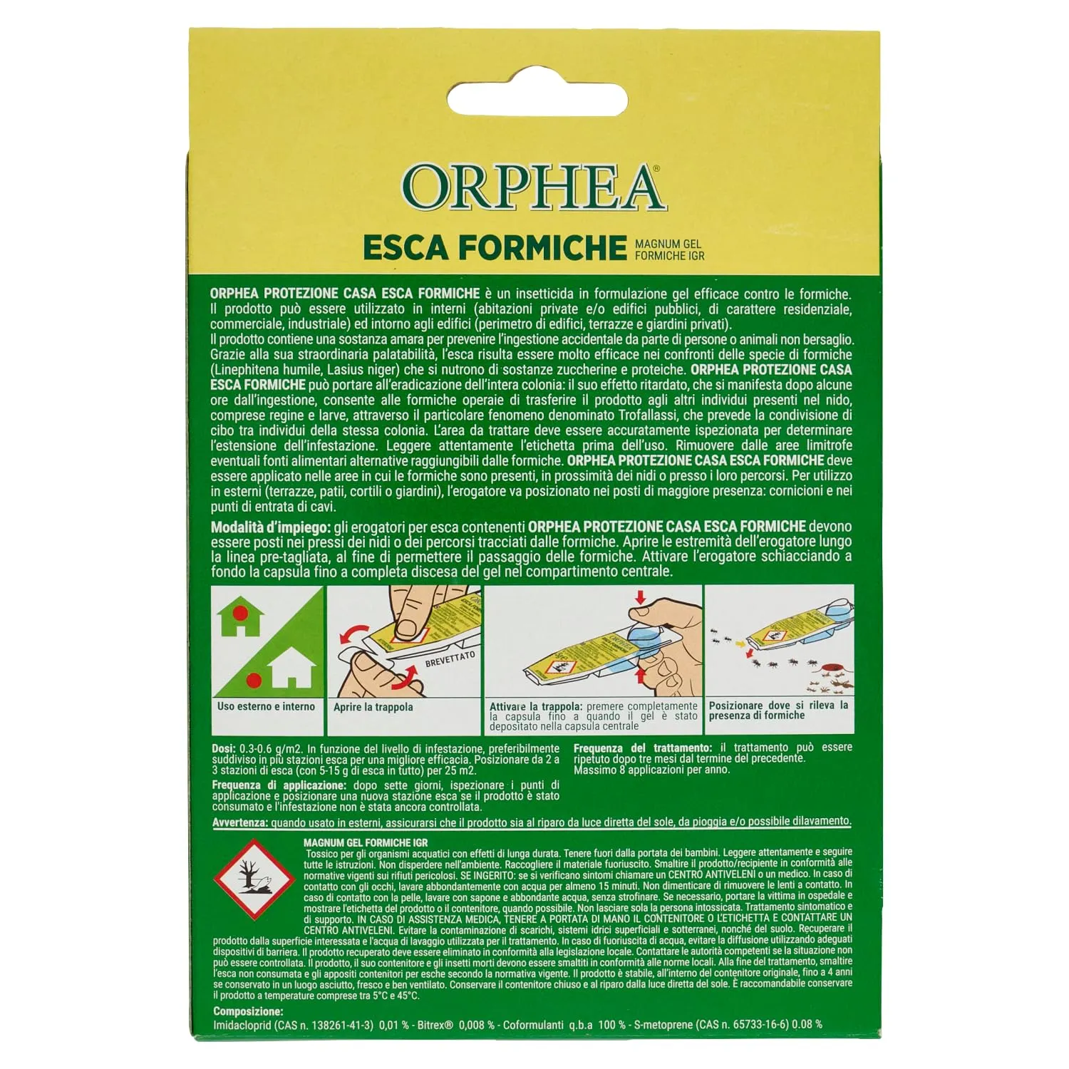 Orphea Esca Formiche gel 3 pezzi efficacia 4 mesi