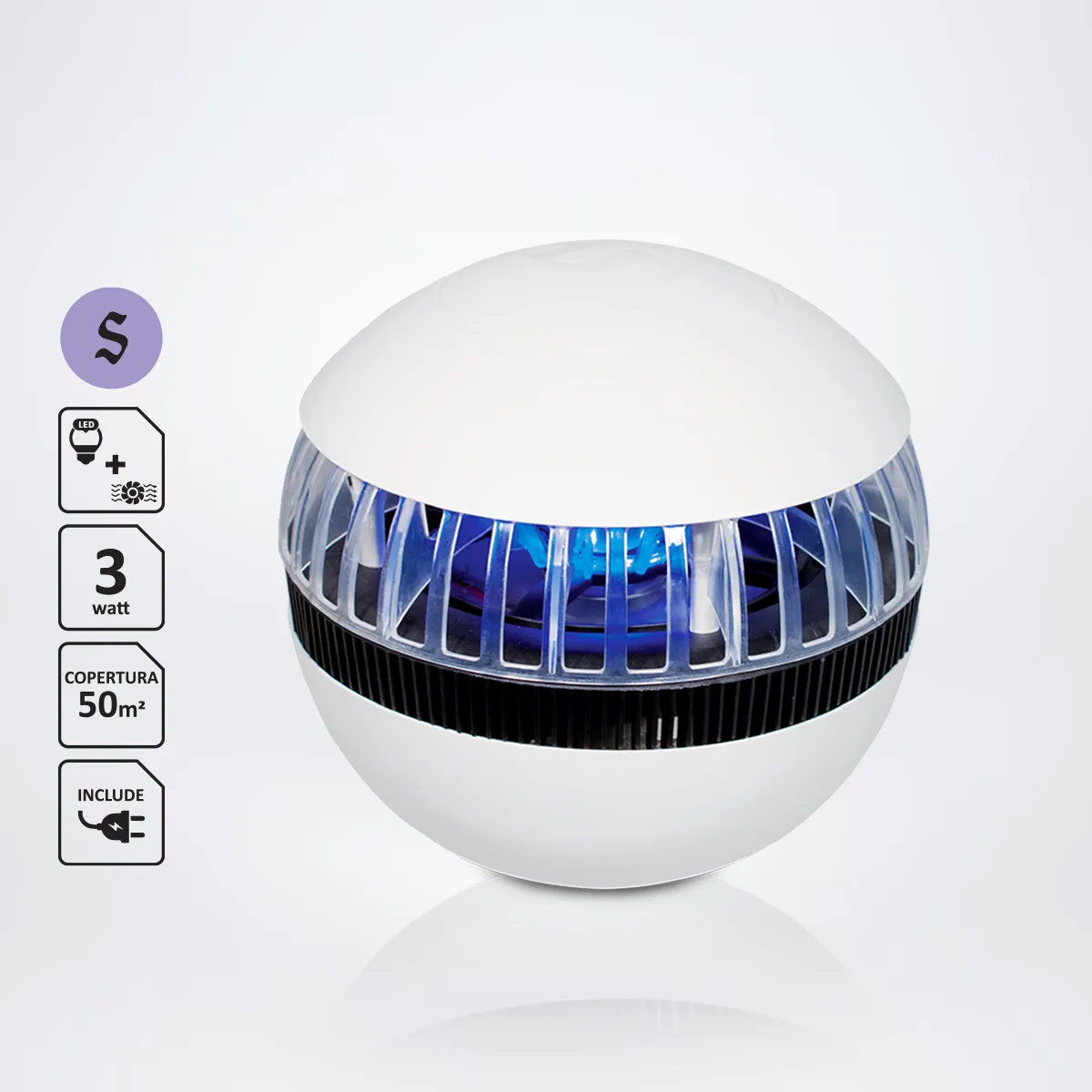 Sandokan Mosquit-All elettroinsetticida LED USB aspirazione