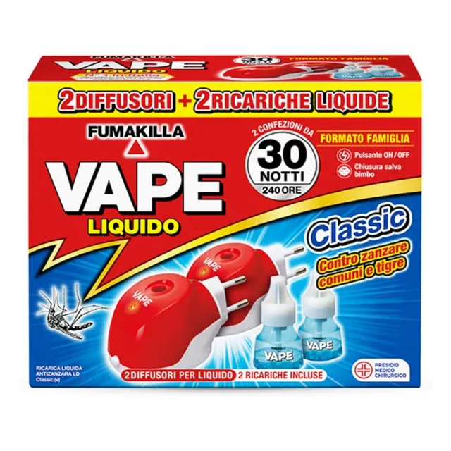 Vape Verdessenza diffusore elettrico 2+2 ricariche 30 notti