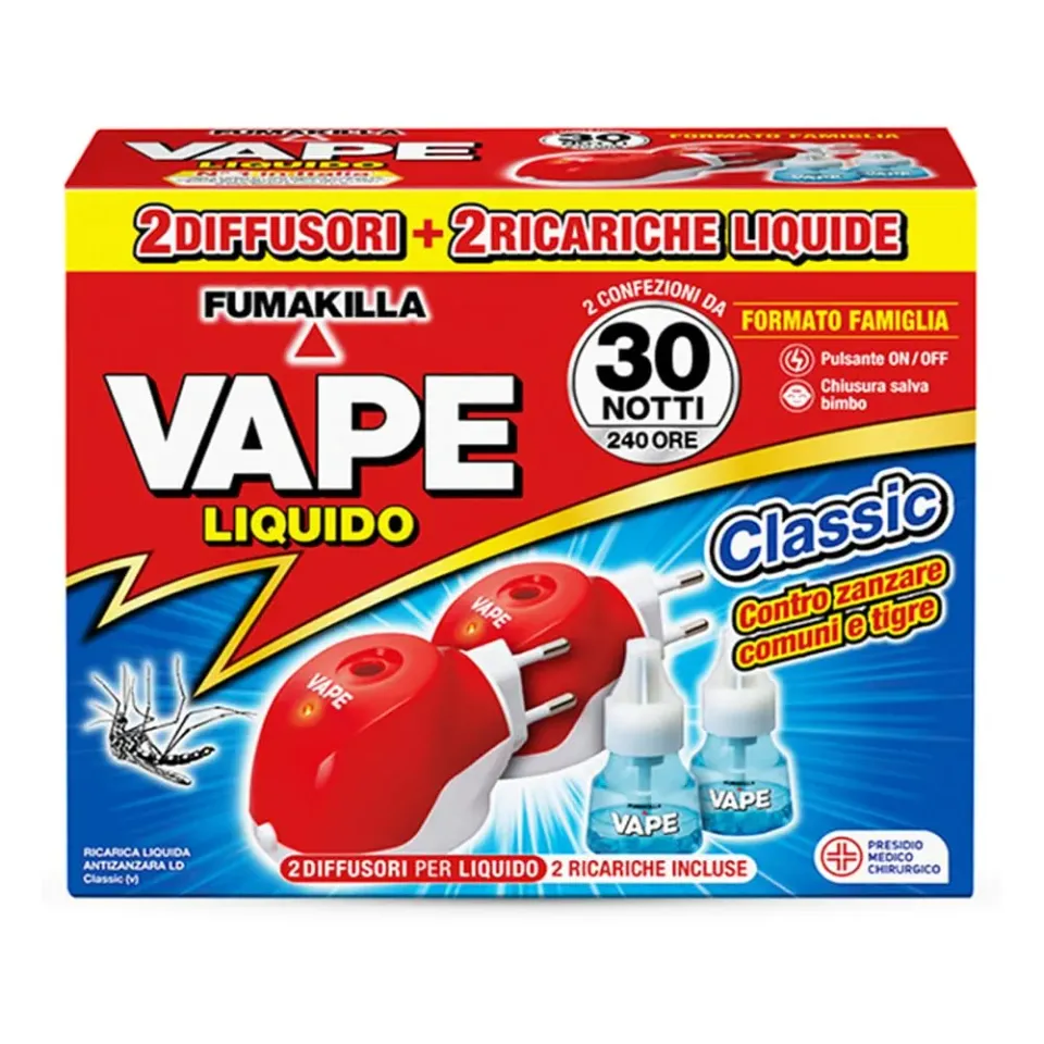 Vape Verdessenza diffusore elettrico 2+2 ricariche 30 notti