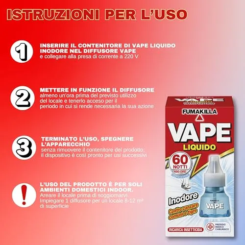 Vape Liquido Inodore ricarica liquida 30ml 480 ore