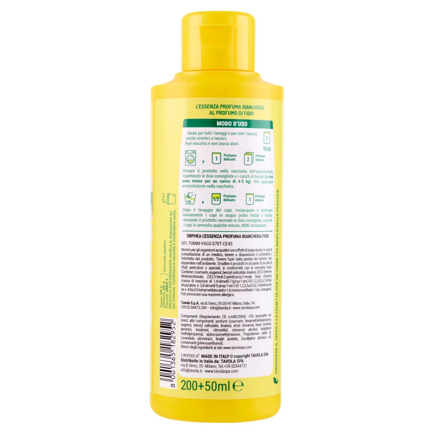 Orphea Salvalana Essenza Biancheria Fiori profuma bucato 200 ml floreale