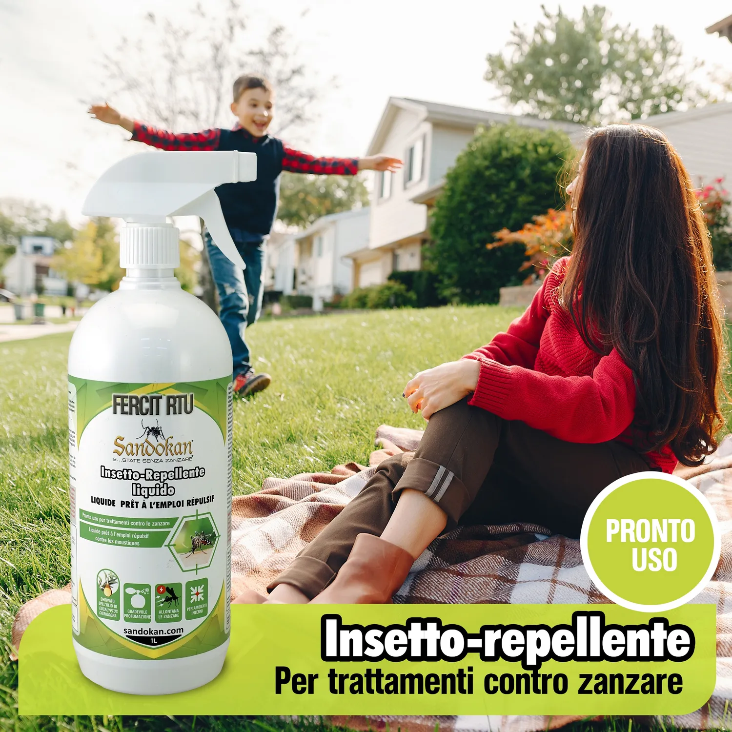 Piccio-NO! Sandokan Repellente Liquido 1L naturale