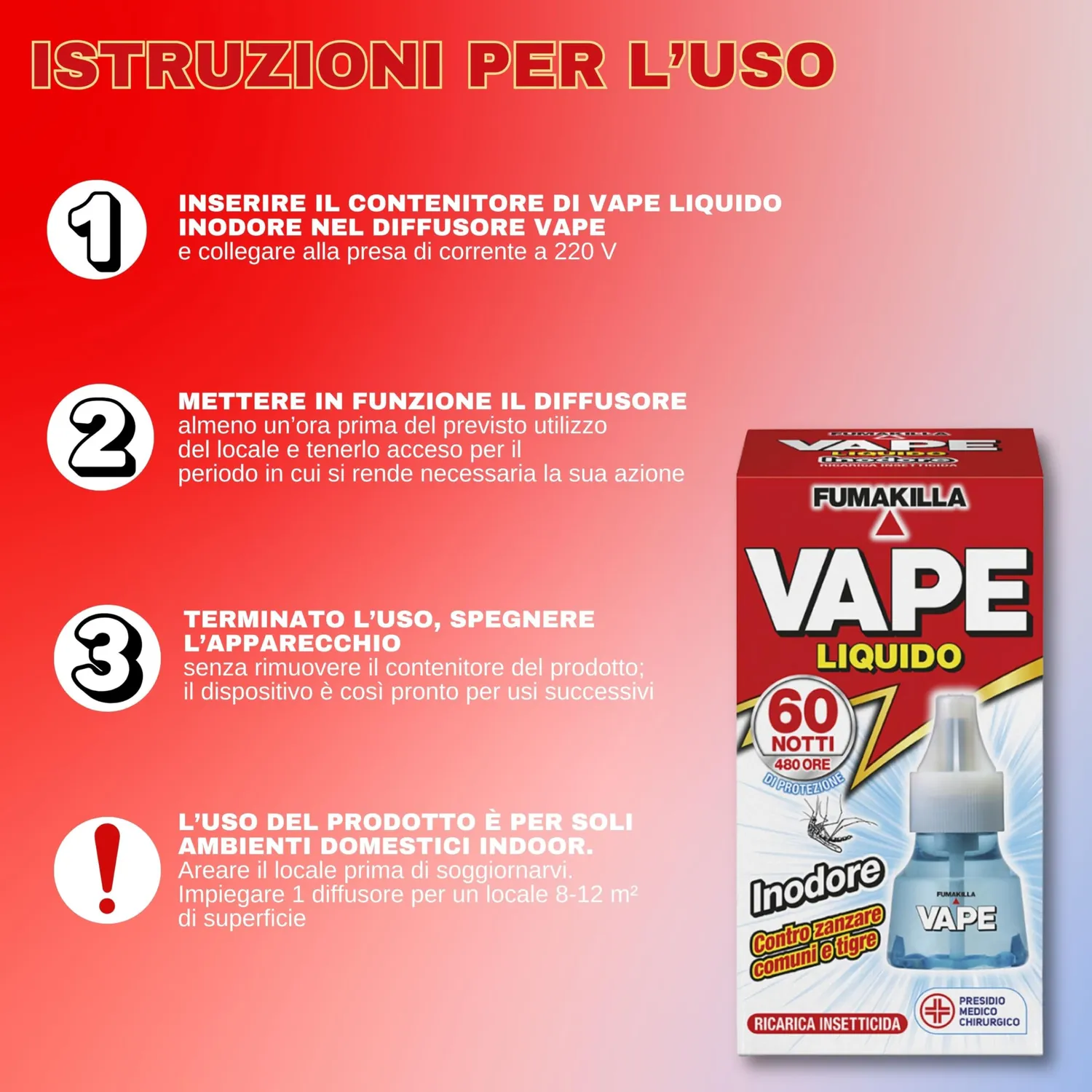 Vape Liquido Inodore ricarica liquida 30ml 480 ore